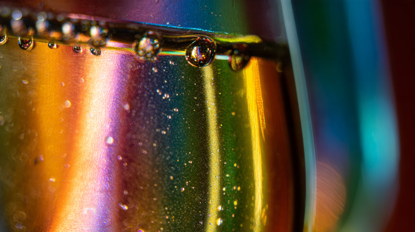 Wine legs running down the inside of a glass